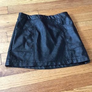 Black pleather skirt